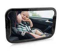 Specchietto Retrovisore Bambini, 100% Infrangibile, Grande Specchietto Auto, Specchio Neonato di Sicurezza Regolabile