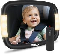 Specchietto Retrovisore Bambini LED - 2 Modalità Di Luce Ambientale, 100% Infran