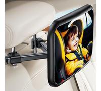 Specchietto Retrovisore Bambini Poggiatesta Auto, 100% Infrangibile Specchio Auto Neonato Sedile Posteriore, Specchio Macchina Neonati Sedile Posteriore, Rotazione a 360° Accessori per auto da viaggi