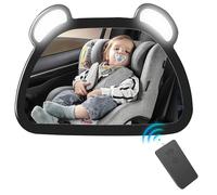 Specchietto Retrovisore Bambini, Specchio Neonato, Specchio Macchina, 360 ° Specchietto per Seggiolino, neonato Accessorio Auto Universale perSedile Posteriore (LED)