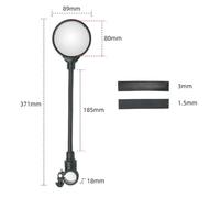Specchietto retrovisore bici convesso con regolazione a 360 gradi per sicurezza