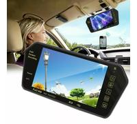 SPECCHIETTO RETROVISORE BLUETOOTH SPECCHIO MONITOR 7"MP3 MP4 MICROSD USB FULL HD