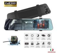 SPECCHIETTO RETROVISORE CON 2 TELECAMERE DASHCAM DVR FULL HD E CON RETROCAMERA
