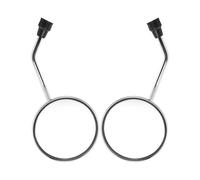 Specchietto Retrovisore con Attacco Manubrio 10mm Rotondo Vintage | Materiali Ferro e Plastica Resistenti, Adatto a Manubri 22-35mm, e Motorini