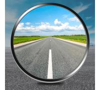 Specchietto retrovisore convesso da 30 cm, grandangolare convesso rotondo, parabolico, specchio panoramico per garage, traffico, vialetti, cortile, magazzino, uso esterno e interno, nero