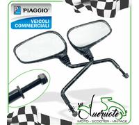 SPECCHIETTO RETROVISORE COPPIA SPECCHI NERO PER APE TM 602 703 220 420 PIAGGIO