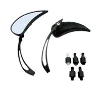 Specchietto Retrovisore Coppia Specchietti Retrovisori Per Moto Cruiser Dyna Electra Glide Cromati Personalizzati Blu 8/10mm Per