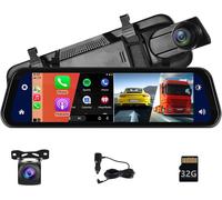 SPECCHIETTO RETROVISORE DASHCAM AUTO CARPLAY WIRELESS ANDROID AUTO RETROCAMERA