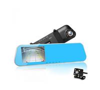 SPECCHIETTO RETROVISORE DVR MONITOR HD 4.3" LCD TELECAMERA RETROMARCIA AUTO