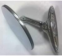 SPECCHIETTO RETROVISORE DX TONDO FIAT 500 CROMATO FISSAGGIO A VITE RICAMBI EPOCA