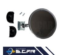 SPECCHIETTO RETROVISORE EPOCA UNIVERSALE A MORSETTO DX = SX COPPA TONDA CROMATO