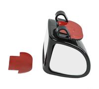 Specchietto retrovisore esterno aggiuntivo per angolo morto regolabile a 360°, ABS nero, montaggio sullo specchietto del veicolo per ampliare il campo visivo durante la retromarcia e il cambio di