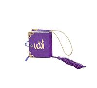 Specchietto retrovisore islamico per auto, piccolo corano, protezione per specchietto interno, per auto, decorazione arabo, idea regalo (viola)