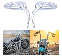 Specchietto retrovisore laterale per moto Chrome/Black da 8 mm, stile cavo, compatibile con Harley Bobber Cruiser Custom MT