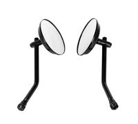 Specchietto retrovisore laterale per moto con viti da 10 mm, universale, rotondo, stile retrò, per motociclette modificate, stile Café Racer Retrovisore(Black)