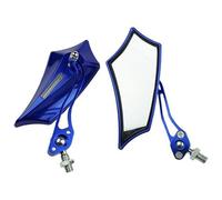 Specchietto Retrovisore Laterali Moto Specchietto Retrovisore Universale 8 Mm 10 Laterale Scooter Quad Bicicletta Con Adattatore(Blu)