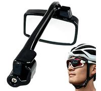 Specchietto retrovisore leggero per bicicletta - Accessori di supporto per occhiali regolabili, visualizzatore grandangolare acrilico multiangolo | Sistema di supporto per manubrio, specchietto di