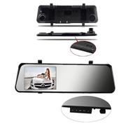 SPECCHIETTO RETROVISORE MONITOR DVR REGISTRA VIDEO RETROMARCIA 2 TELECAMERE AUTO