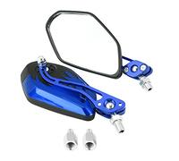 Specchietto retrovisore moto, 8mm 10mm Modello fiamma universale Specchi retrovisori laterali regolabili a 360 gradi per motocicli Scooter(Blue)
