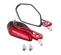 Specchietto retrovisore moto, 8mm 10mm Modello fiamma universale Specchi retrovisori laterali regolabili a 360 gradi per motocicli Scooter(Red)