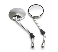Specchietto Retrovisore Moto Coppia Universale Specchietti Retrovisori Moto Cromati Argentati Con Filettatura 8 Mm Rotondi Ovali Convessi Vintage Specchietti Moto