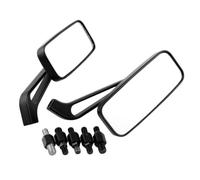 Specchietto Retrovisore Moto da Manubrio 10mm 8mm Nero Metallo | Angolo Regolabile, Ricambio per Specchio Danneggiato, Adatto a Manubri Attacco 10mm e 8mm