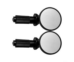 Specchietto retrovisore moto in lega di alluminio specchio rotondo per manubrio scooter elettrico - Compatto infrangibile grandangolo panorama per vista