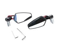 Specchietto Retrovisore Moto, Ruotabile a 360°, Vetro Trasparente, Manubrio Universale, Stabile, Materiale in Lega di Alluminio, Design Unico, Antivibrazioni, Adatto Alla Maggior