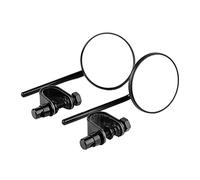 Specchietto Retrovisore Moto, Specchietto Retrovisore Modificato Riflettente a Forma Rotonda Vintage per Motociclette(Nero)