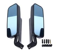 Specchietto retrovisore moto vintage in vetro blu per moto retrò