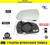 Specchietto retrovisore per A4 2009>2011 piastra vetro specchi retrovisori SIN