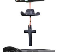 Specchietto retrovisore per auto, accessorio da appendere a forma di croce | Accessorio decorativo per auto, casa, zaino, borsa da donna