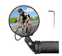 Specchietto Retrovisore per Bici, Specchio da Bicicletta per Manubrio, HD 360 ° Ruotabile Regolabile Grandangolare, Accessori Bici Resistente Agli urti e Alle Cadute, Universale Destro e Sinistro