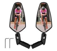 Specchietto retrovisore per bicicletta con supporto per manubrio | Coppia con lenti convesse regolabili per avventure Touring pendolari