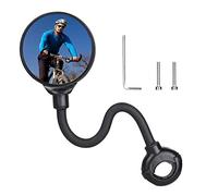Specchietto retrovisore per bicicletta, manubrio regolabile a 360 ° e specchio per bicicletta girevole, specchio convesso in acrilico, specchio di sicurezza, per mountain bike, bicicletta elettrica,