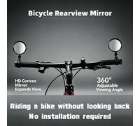 Specchietto retrovisore per bicicletta, specchio convesso regolabile a 360° per manubrio, specchietto retrovisore ad alta definizione e ampio angolo per ciclismo, adatto per bicicletta elettrica, scoo