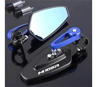Specchietto Retrovisore Per Estremità Manubrio Moto Per Suzuki Boulevard M109R Con Estensione Field View Ripiegabile Specchietto Convesso(BLU)