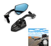 Specchietto retrovisore per manubrio moto 22 mm Specchietto retrovisore per manubrio moto Cafe Racer Bobber ATV Scooter (Specchio blu)