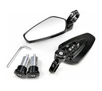 Specchietto Retrovisore Per Manubrio Moto 7/8" 22mm Specchietti Retrovisori Per Motocicletta Universal Bar End Side Specchietti Laterali Moto(Nero)