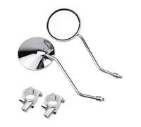 Specchietto Retrovisore Per Manubrio Moto Coppia Di Specchietti Retrovisori Universali Per E Scooter Rotondi Ovali Da 8 Mm Accessori Specchietti Laterali Moto(For 25mm handlebar)