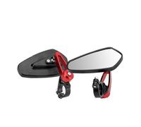 Specchietto retrovisore per moto 1 paio di specchietti retrovisori per moto da 7/8" 22 mm, accessori universali per manubrio e estremità del dello scooter(Red)