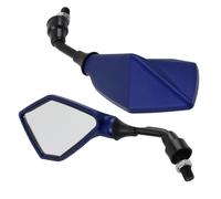 Specchietto retrovisore per moto, 10 mm, 2 pezzi, alloggiamento blu