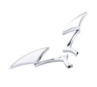 Specchietto retrovisore per moto, 8 mm/10 mm, specchio laterale per scooter Chopper Cruiser (argento)