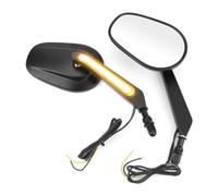 Specchietto Retrovisore Per Moto Con Indicatore Di Direzione Laterale Regolabile Per Davidson Specchietti Laterali Moto(Nero)