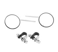 Specchietto retrovisore per moto con rotazione a 360° e supporto regolabile per manubrio, adatto per moto retrò; specchietto laterale convesso impermeabile con lente in vetro trasp