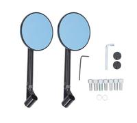Specchietto retrovisore per moto Coppia retrattile regolabile Vista a 360 gradi Antiurto durevole per ATV Motoslitte Moto cross Lente blu nera 60mm