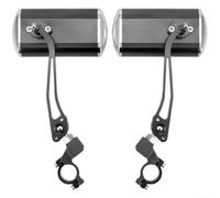 Specchietto Retrovisore per moto Grande per superficie Specchietto | Lega alluminio leggera, montaggio per vite 10mm, ideale per città e sentieri, e stabile(Black)