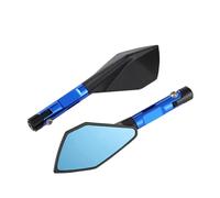 Specchietto retrovisore per moto, per bicicletta, trasparente, ampio raggio, catarifrangente, regolabile, per manubrio, sinistro e destro. Retrovisore(Blue)