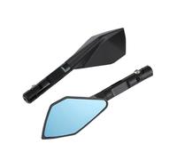Specchietto retrovisore per moto, per bicicletta, trasparente, ampio raggio, catarifrangente, regolabile, per manubrio, sinistro e destro. Retrovisore(Black)