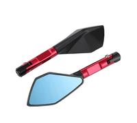 Specchietto retrovisore per moto, per bicicletta, trasparente, ampio raggio, catarifrangente, regolabile, per manubrio, sinistro e destro. Retrovisore(Red)